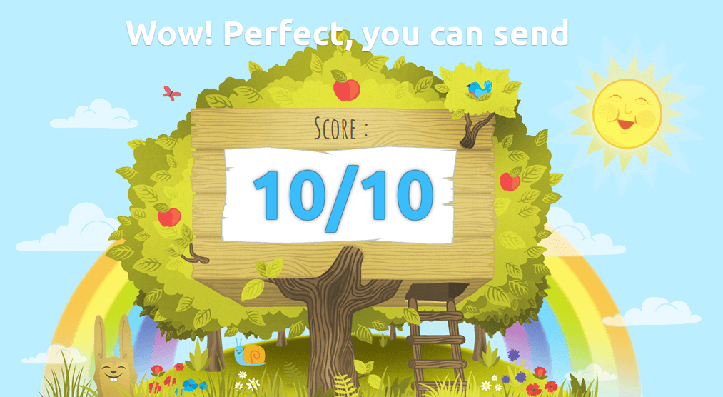 Screenshot of mail-tester.com score 10/10