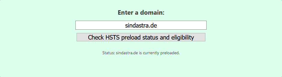 HSTS Preload List Submission