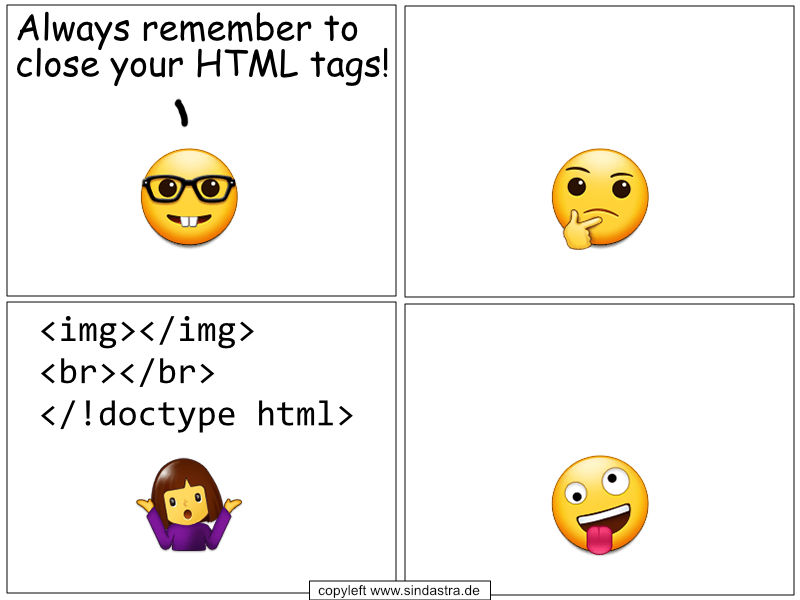 HTML Tags Comic