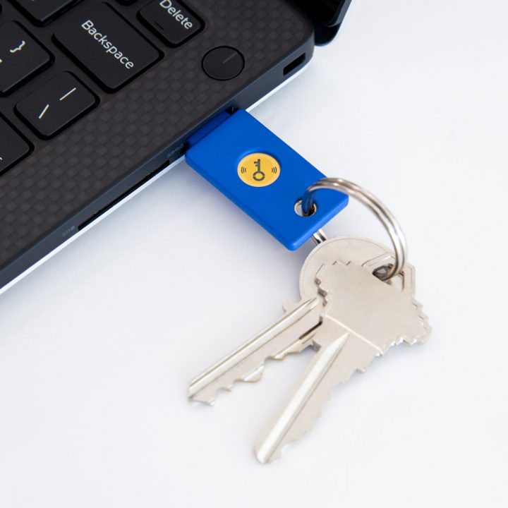 Yubico Security Key NFC in USB-A Port