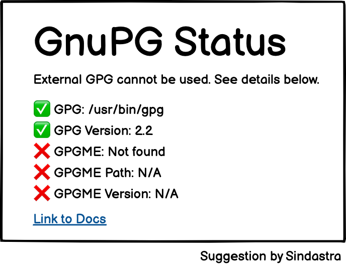 GnuPG Status page suggestion by Sindastra