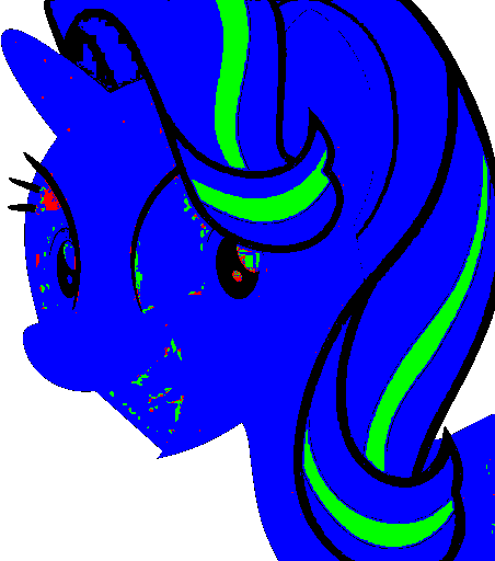 Starlight Glimmer GIF only allowing only Red, Green and Blue and Alpha (transparency) and black (no dithering!)