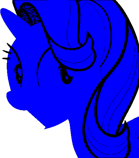 Starlight Glimmer GIF only allowing only Red, Green and Blue and Alpha (transparency) and black (no dithering!) and limited to 5 colors